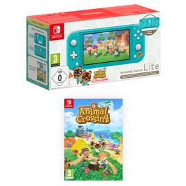 Nintendo Switch Lite Animal Crossing Bundle - Turquoise