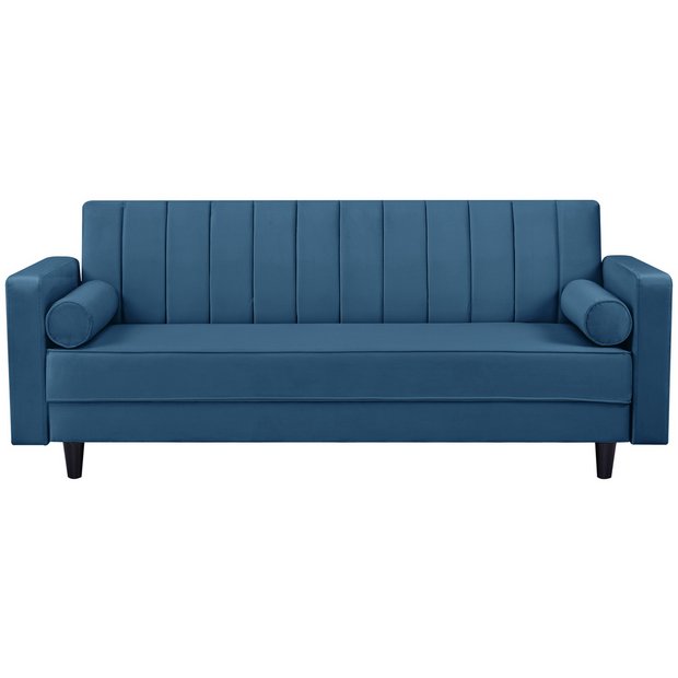 Habitat blue deals velvet sofa