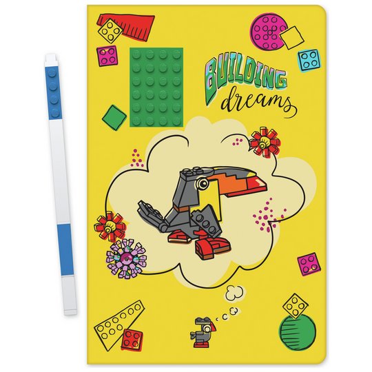 LEGO 2.0  A5 192 Pages Ruled Dreams Journal With Gel Pen