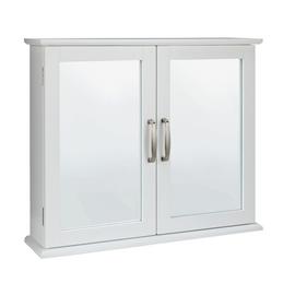 Argos Home Tongue & Groove 2 Door Mirrored Cabinet - White
