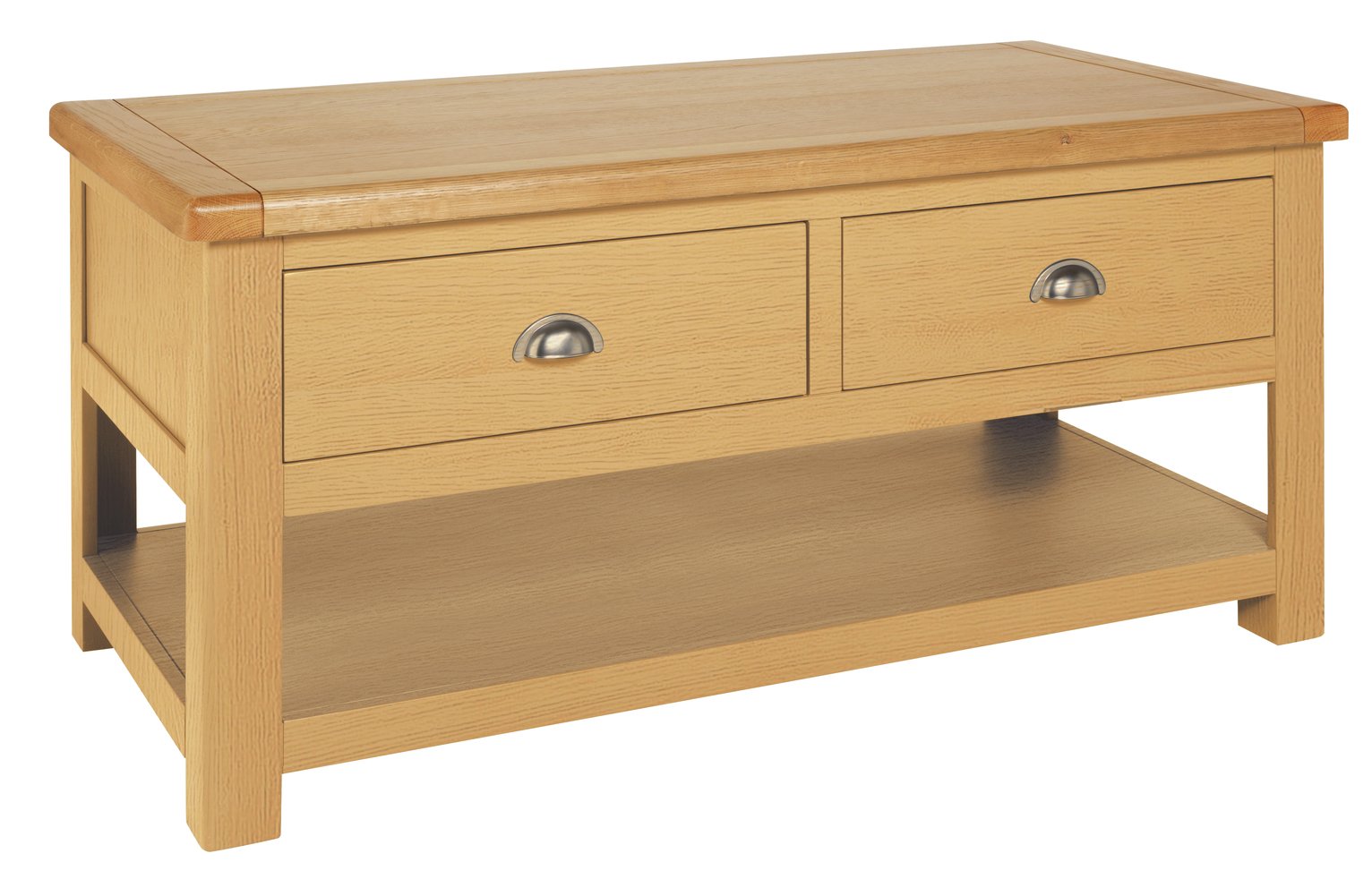 Argos Home Kent 2 Drawer Oak Coffee Table - Natural