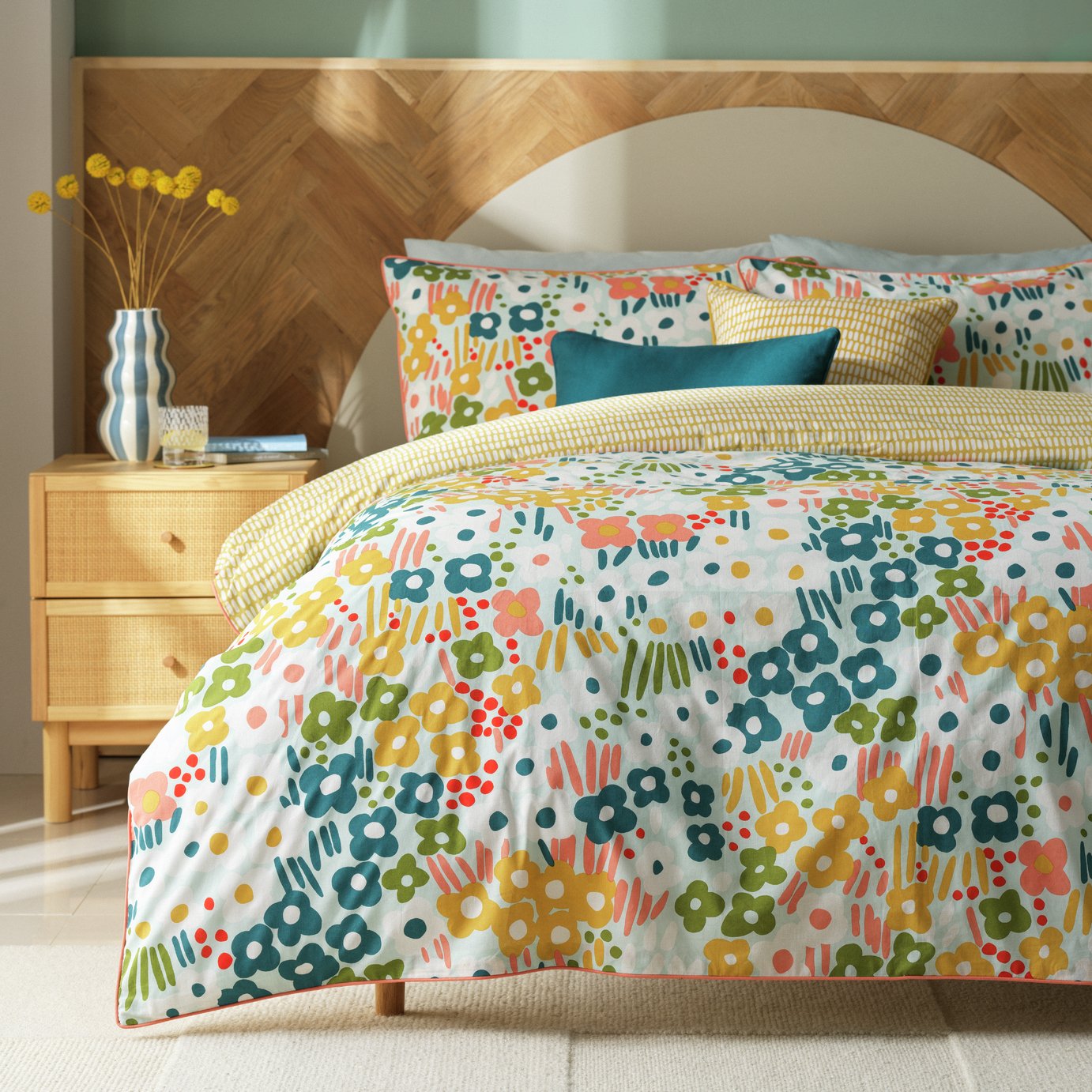 Habitat x Scion Cotton Spring Meadow Bedding Set - Superking