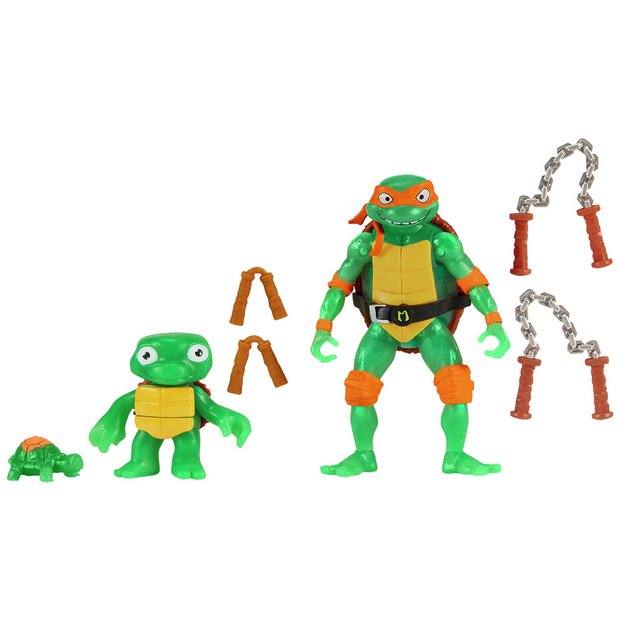 Buy TMNT Michaelangelo Evolution Action Figures Pack of 3 Playsets and figures Argos