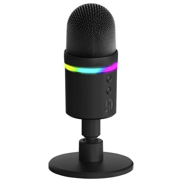 Buy STEALTH Light Up USB PC Streaming Gaming Microphone Black USB microphones Argos