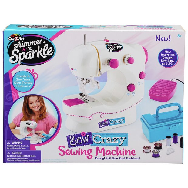 Cra-Z-Art Shimmer 'n Sparkle Sew Crazy Sewing Machine Craft Kit