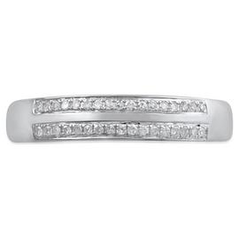 Revere 9ct White Gold 0.10ct Diamond Engagement Band Ring N