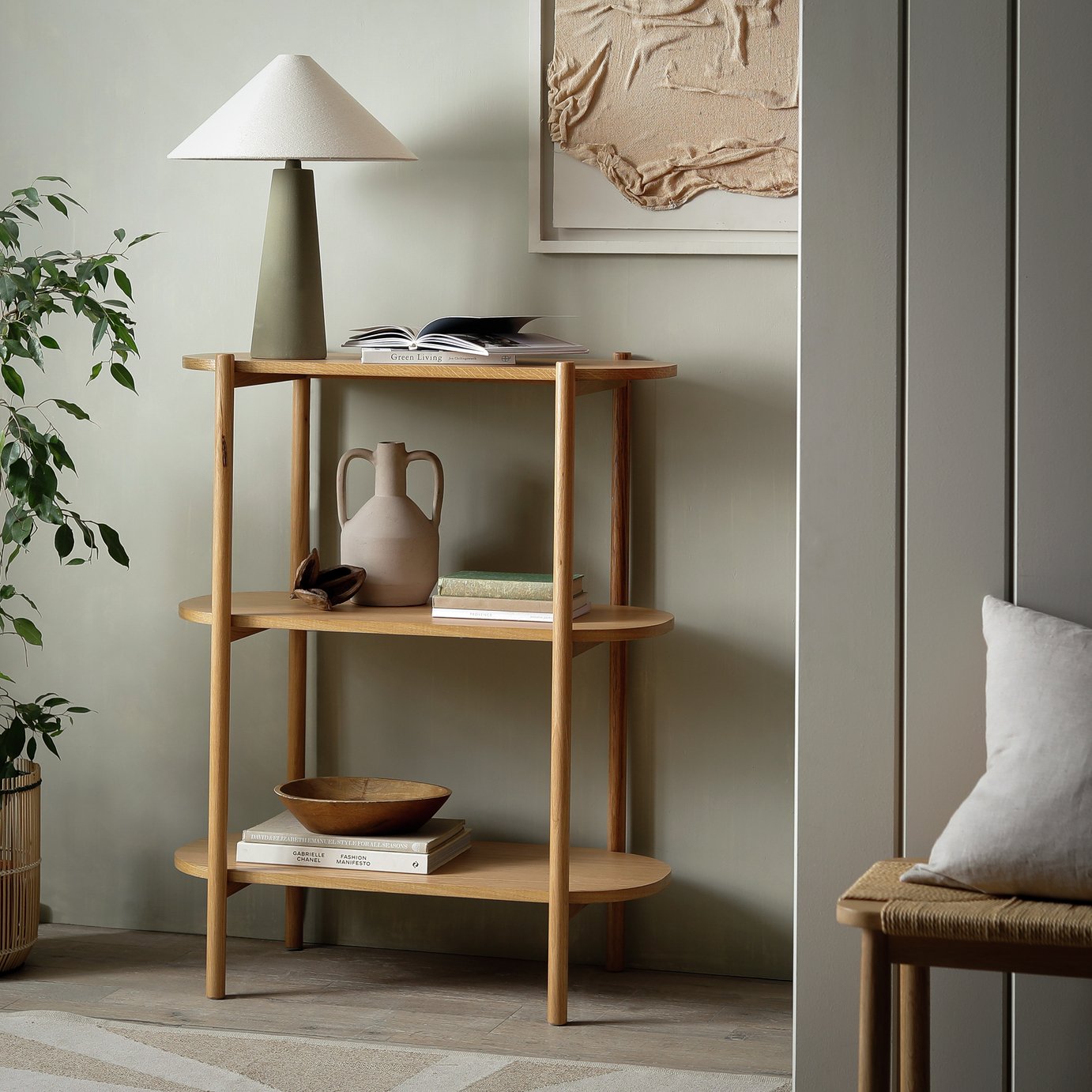 Habitat Edin 3 Tier Shelving Unit - Natural