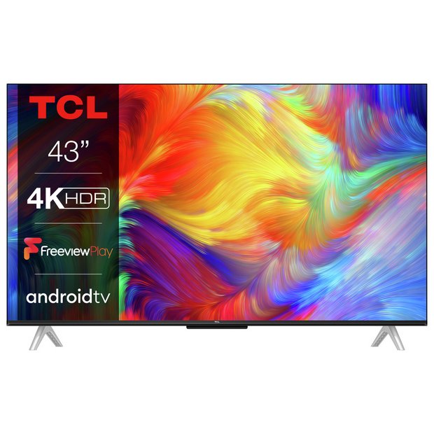 Buy TCL 43 Inch 43P638K Smart 4K Ultra HD HDR Android TV, Televisions