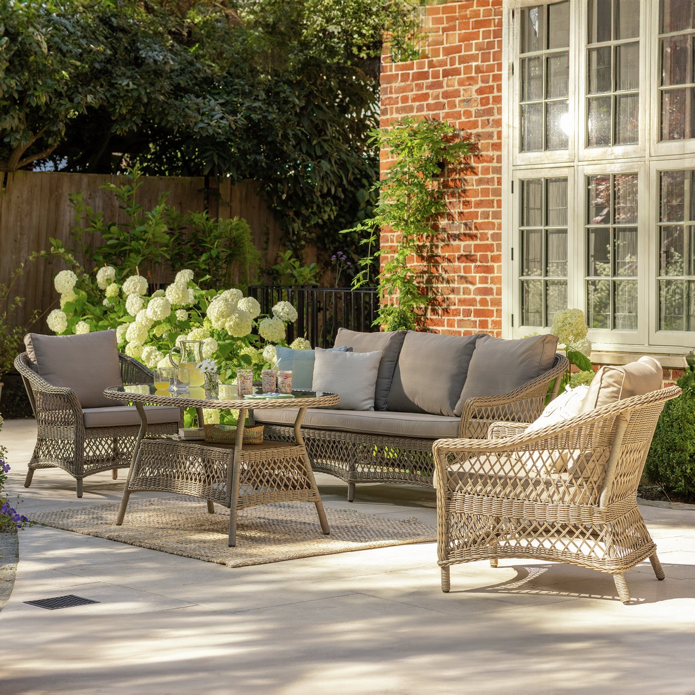 Argos Home Palermo 5 Seater Rattan Effect Garden Sofa Set