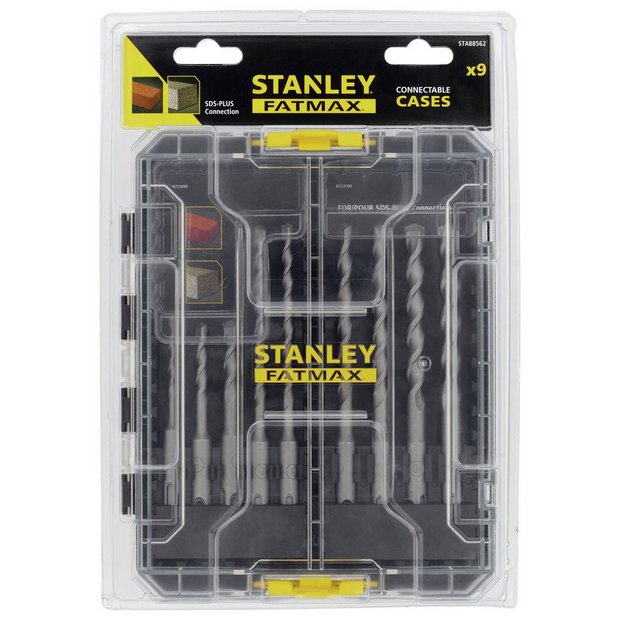 Buy Stanley Fatmax 9 Piece SDS Plus Drill Bit Set DIY power tool accessories Argos