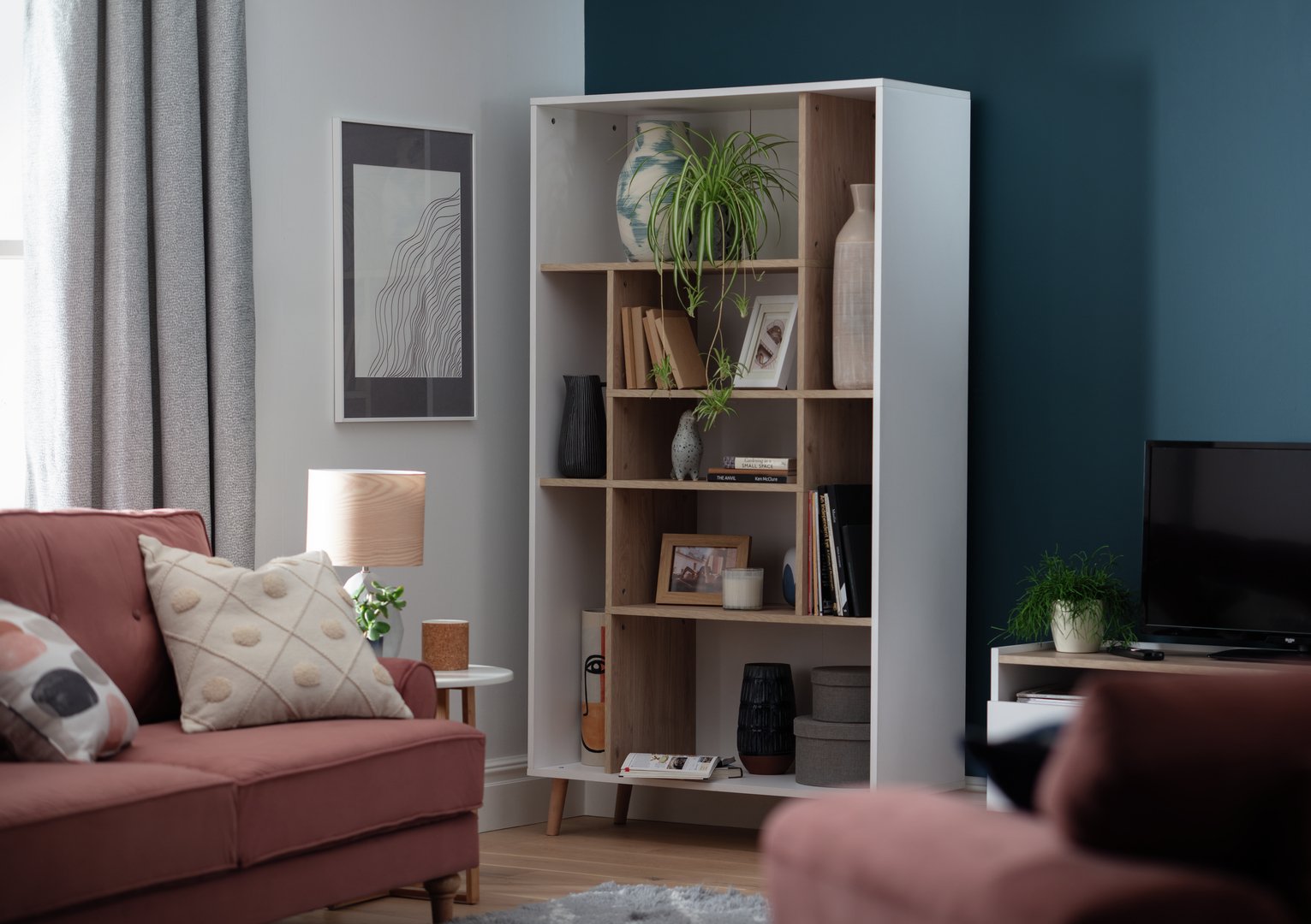 Habitat Skandi Wide Shelving Unit - Grey