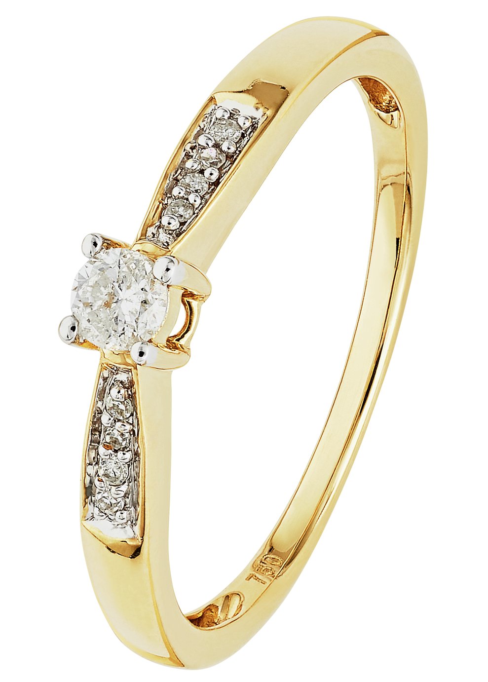 Revere 18ct Gold 0.10ct tw Diamond Solitaire Ring