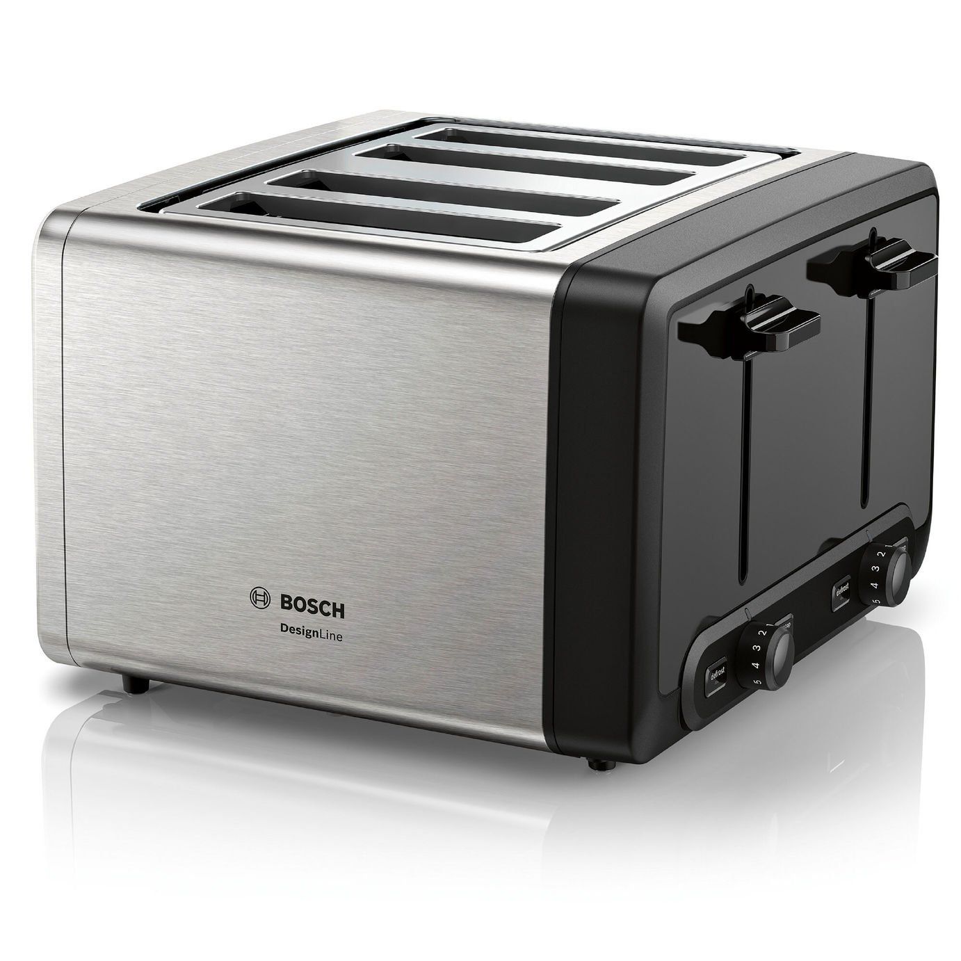 Bosch TAT4P440GB DesignLine 4 Slice Toaster - S/Steel
