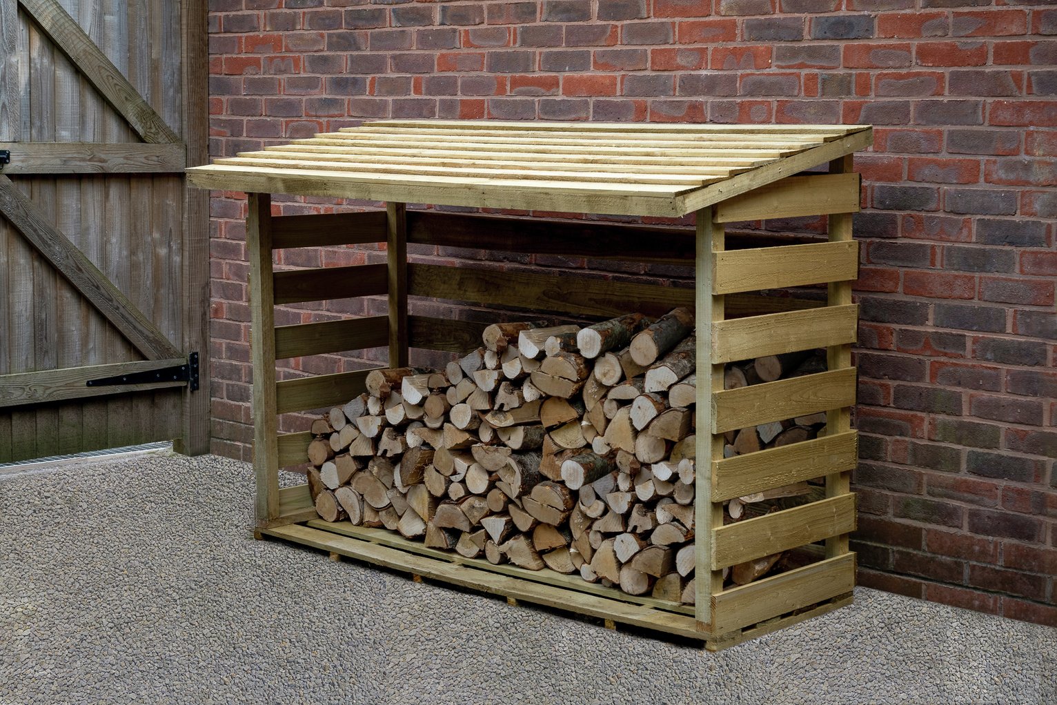 Forest Large Pent Log Store