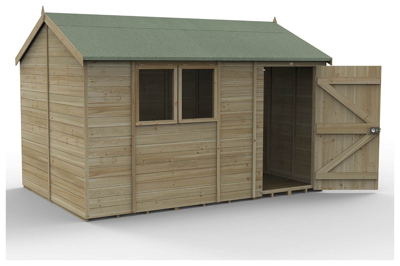 Forest Timberdale Reverse Apex Shed - 12 x 8ft