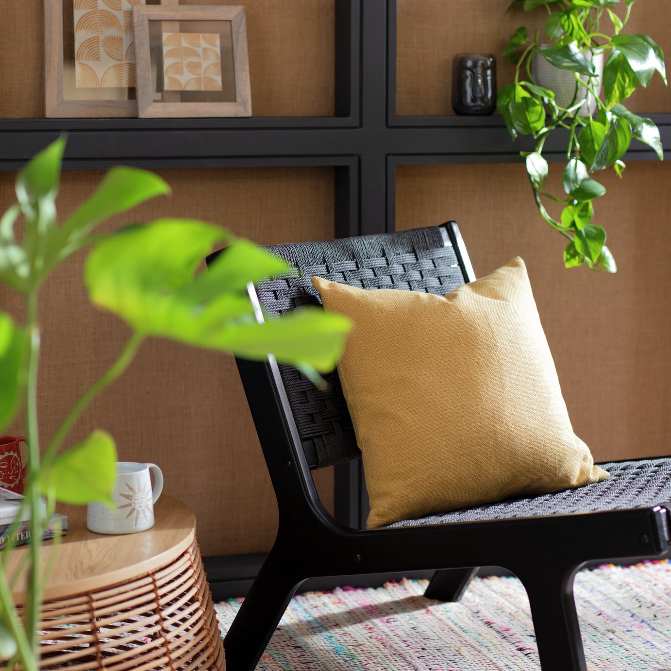 Habitat Basket Weave Cushion Cover - 2 Pack - 43x43cm