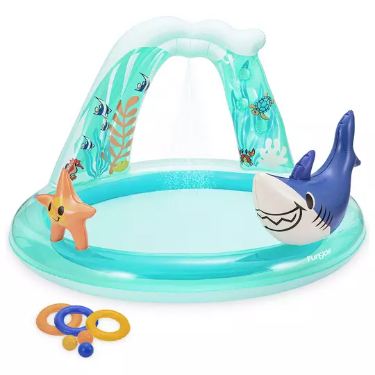 Funsicle 5.8ft Shark Play Centre Paddling Pool - 97L