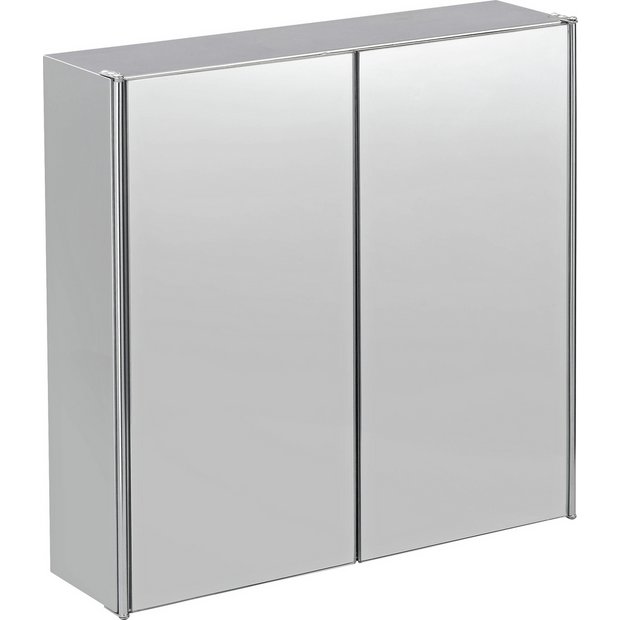 Buy Argos Home Stainless Steel 2 Door Mirrored Cabinet Bathroom Wall Cabinets Argos