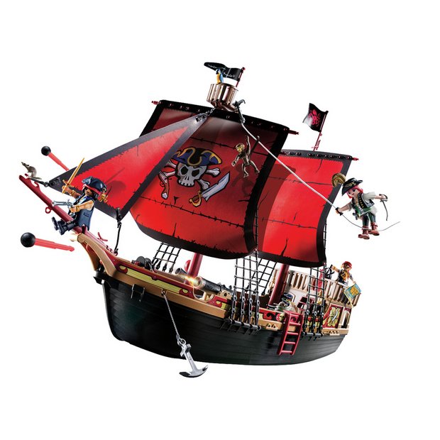 Buy Playmobil 70411 Large Floating Pirate Ship with Cannon | Playsets and  figures | Argos