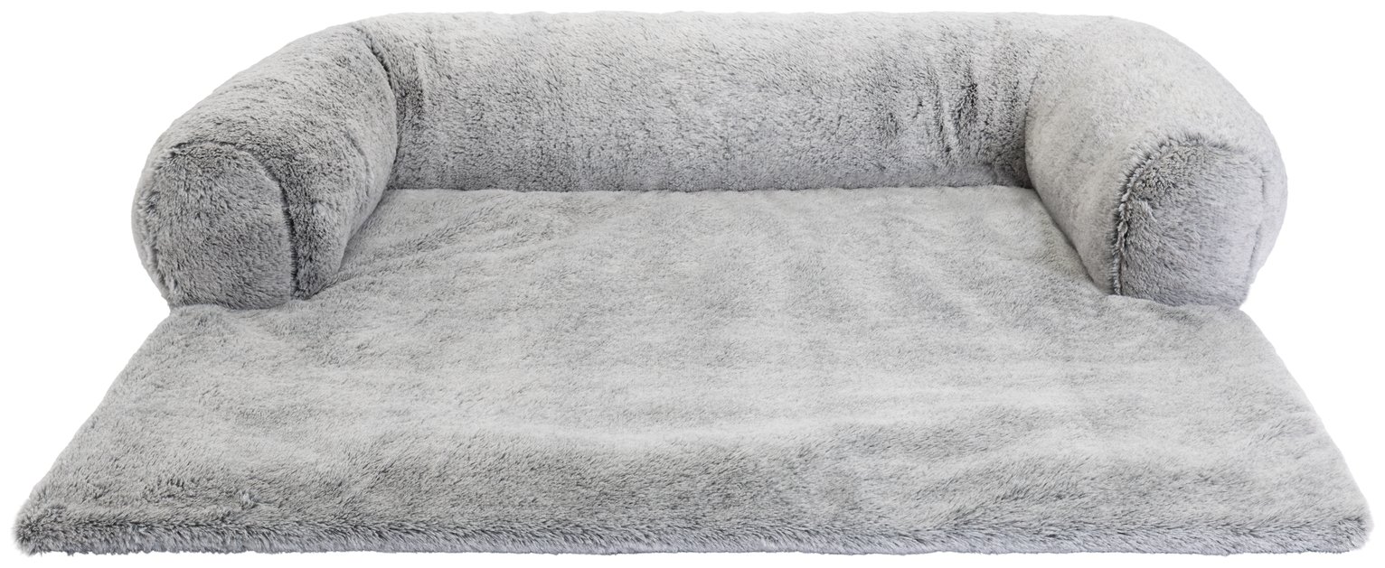 Plush Fabric Sofa Dog Bed-Small