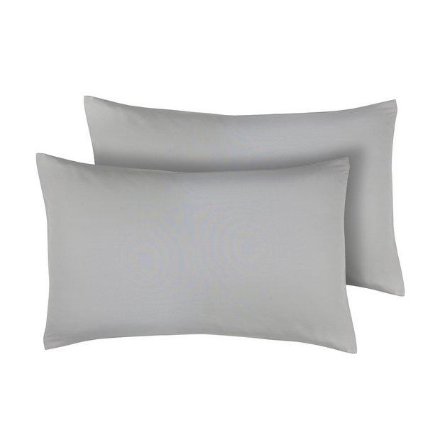 Buy Silentnight Supersoft Standard Pillowcase Pair Dove Grey Pillowcases Argos