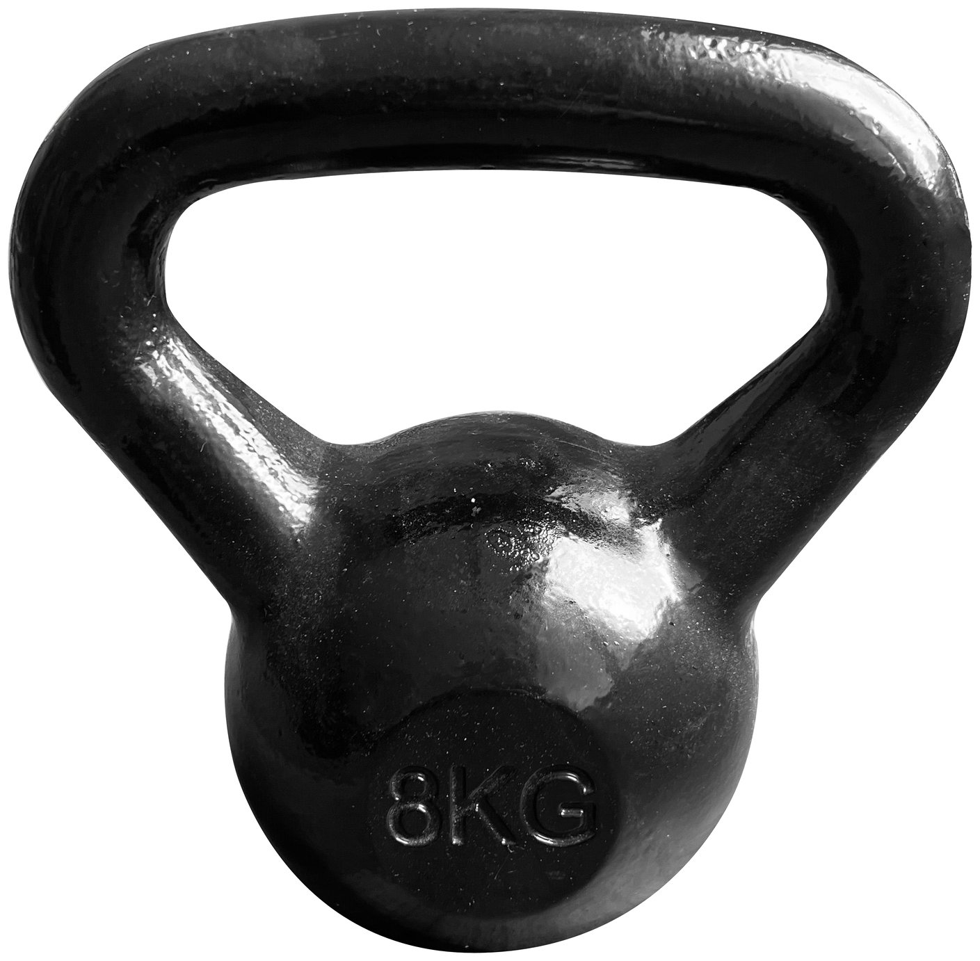 Pro Fitness Cast Iron 8kg Kettlebell - Black