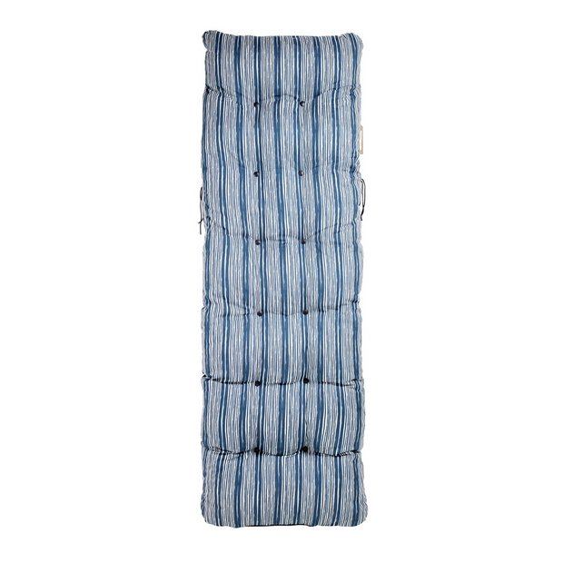 Buy Argos Home Coastal Stripe Garden Relaxer Chair Cushion Blue