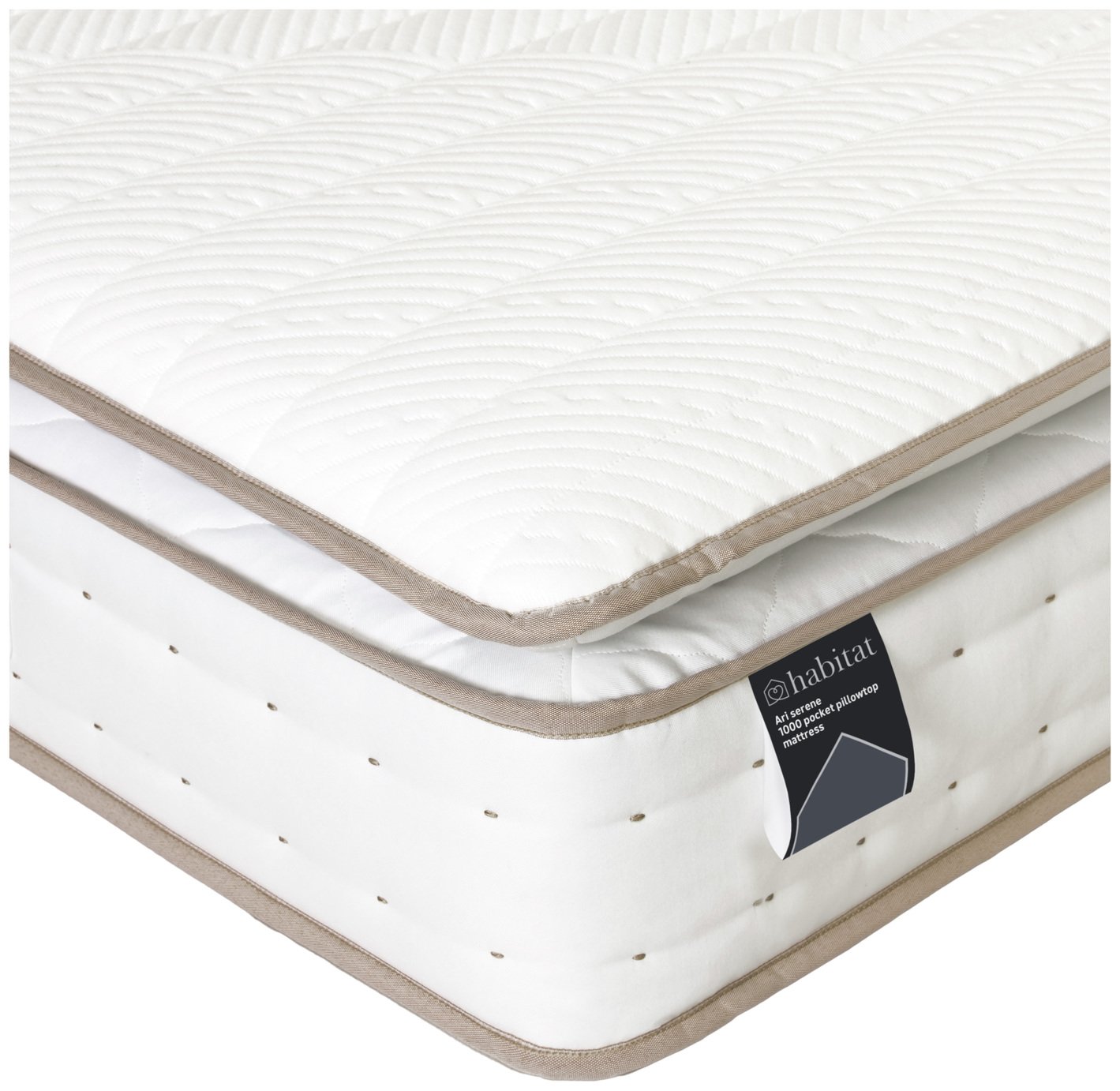Habitat Ari Natural 1000 Pocket Pillowtop Serene Mattress