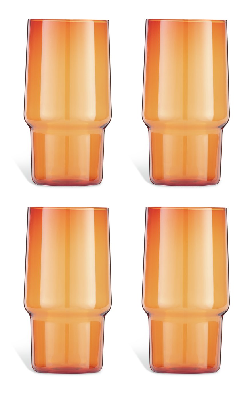 Habitat Set of 4 Stackable Hi Ball Glasses