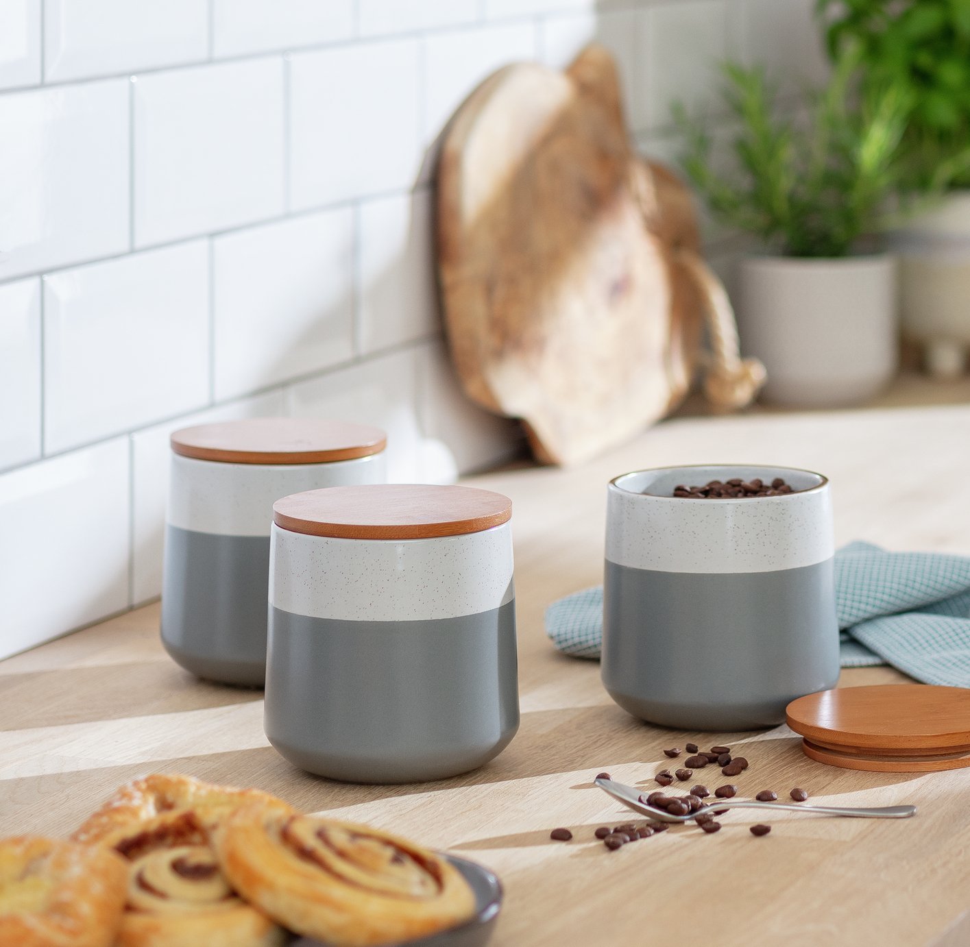 Habitat Speckle 3 Piece Storage Canister