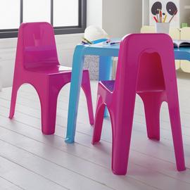 Bica Pair of Kids Plastic Chairs - Pink