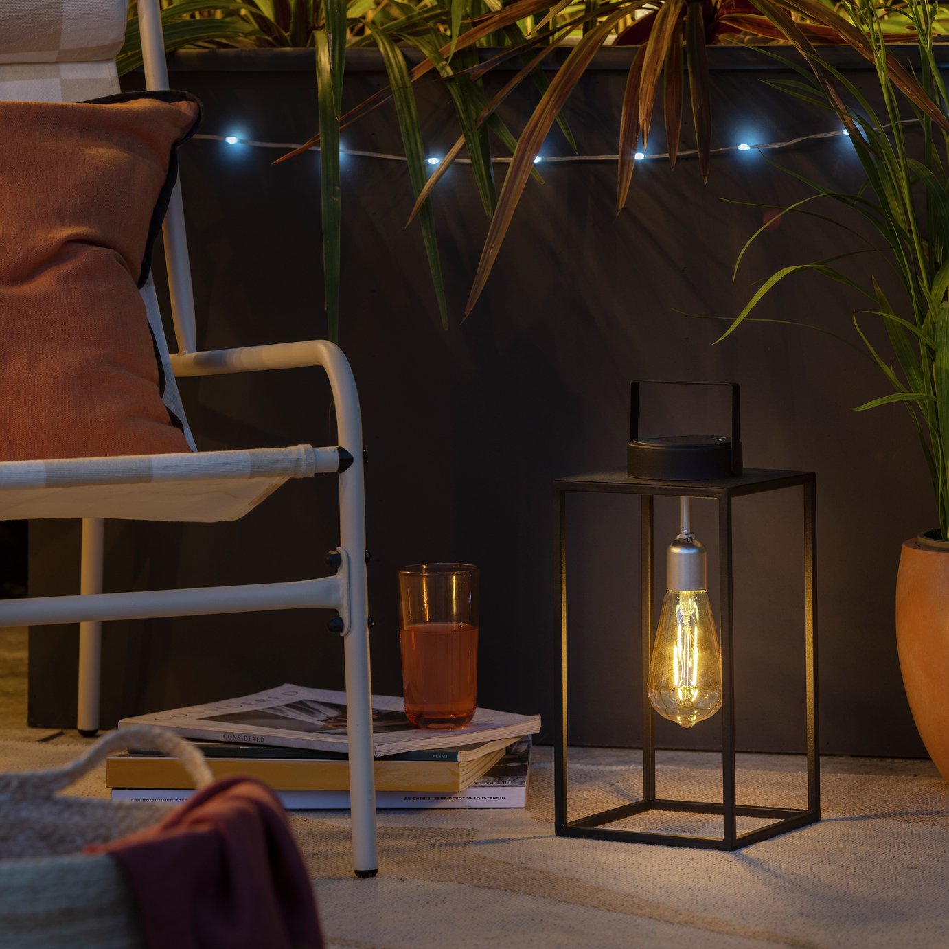 Habitat Solar Filament Bulb Lantern