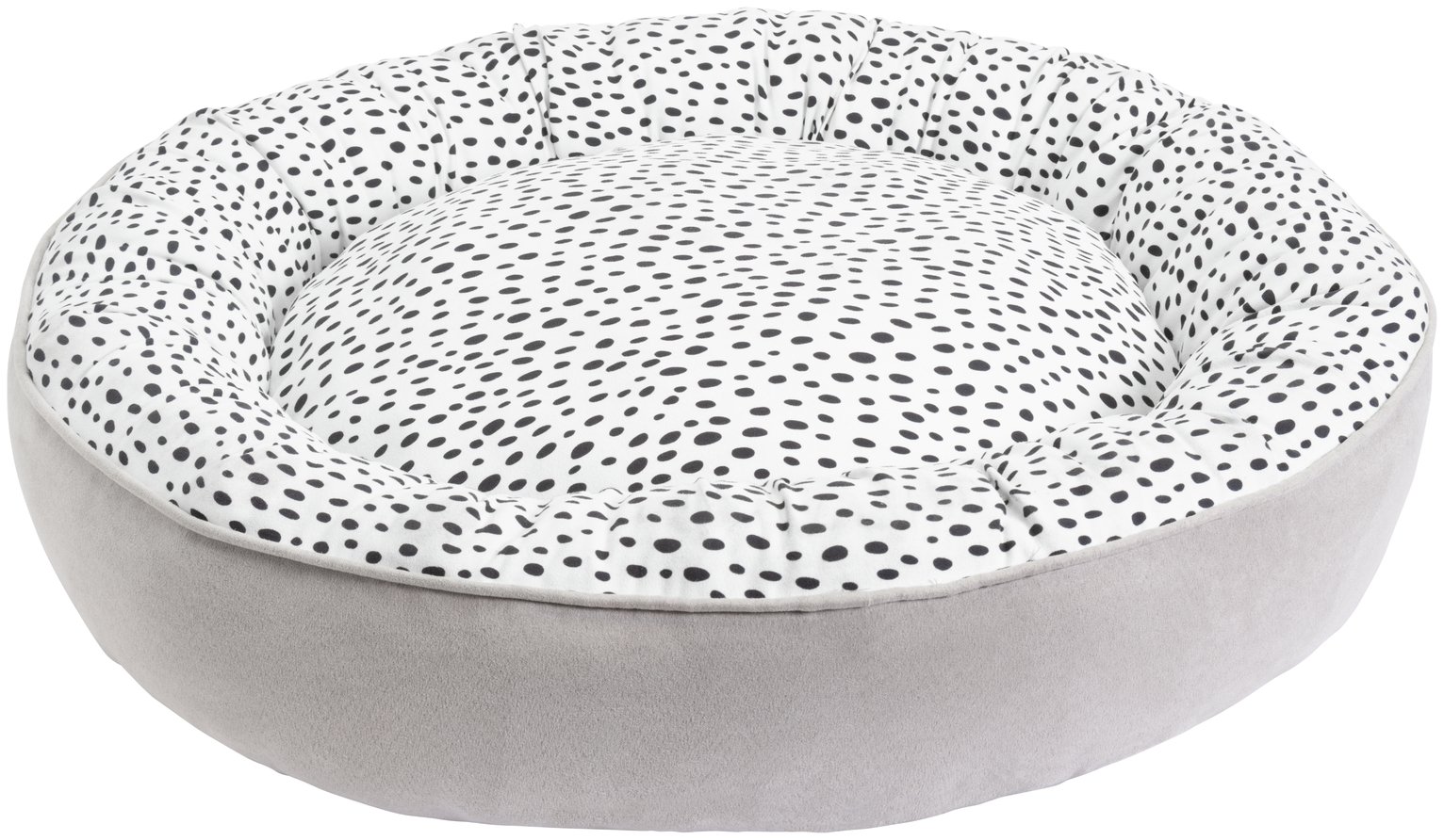 Spotty Dot Print Doughnut Dog Bed-Large