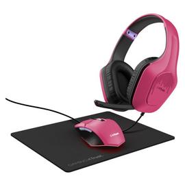 onn. 4-PC Gaming Starter Kit with LED Keyboard, Programmable Mouse,  Over-ear Headset w/mic and Mouse Pad