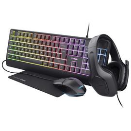 Trust Quadrox Keyboard, Mouse, Headset & Mat Gaming Bundle