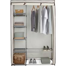 Buy HOME Double Modular Metal Framed Fabric Wardrobe - Jute at Argos.co ...