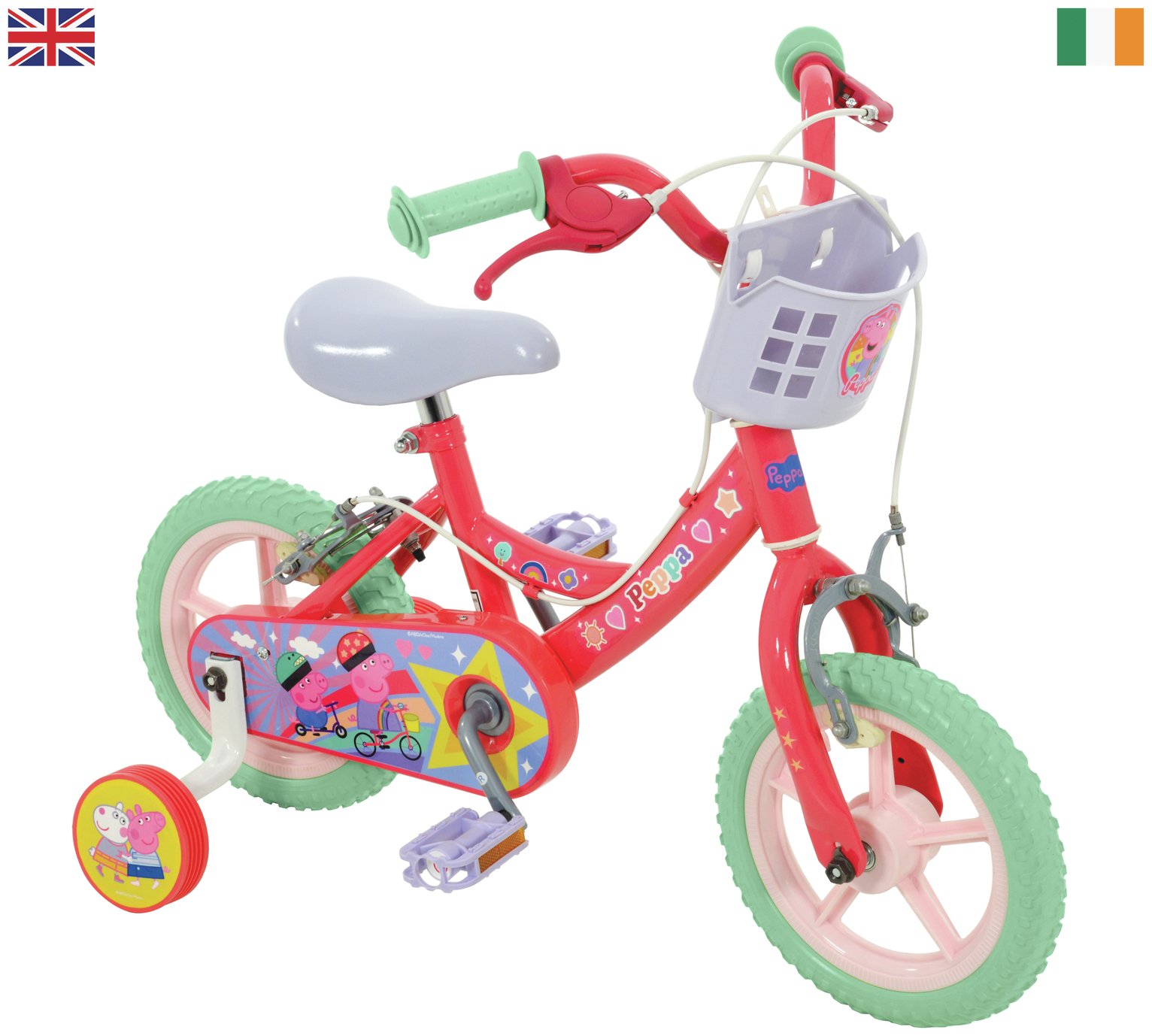 Peppa Pig 12 inch Wheel Size Kids Beginner Bike