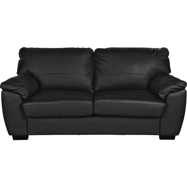 Buy Argos Home Milano Leather 3 Seater Sofa Black Sofas Argos