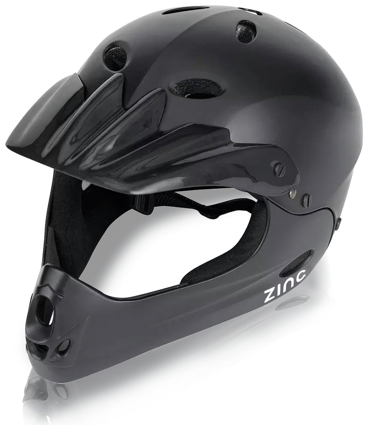 Zinc Full Face Bike Helmet - Black