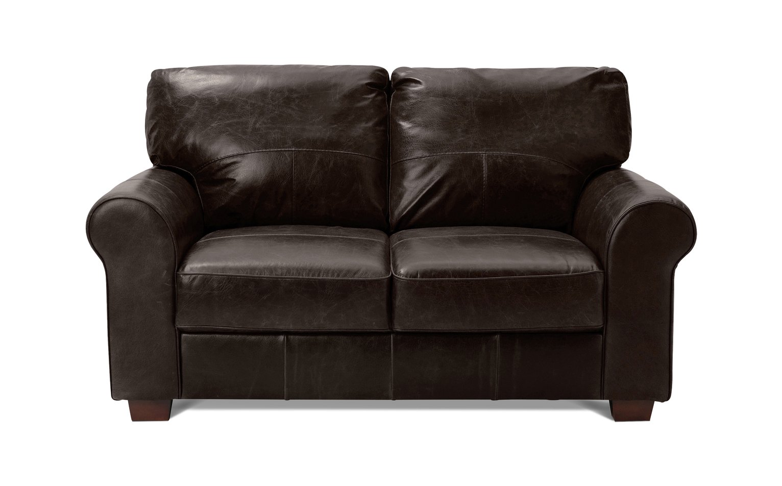 Argos Home Salisbury Leather 2 Seater Sofa - Chocolate