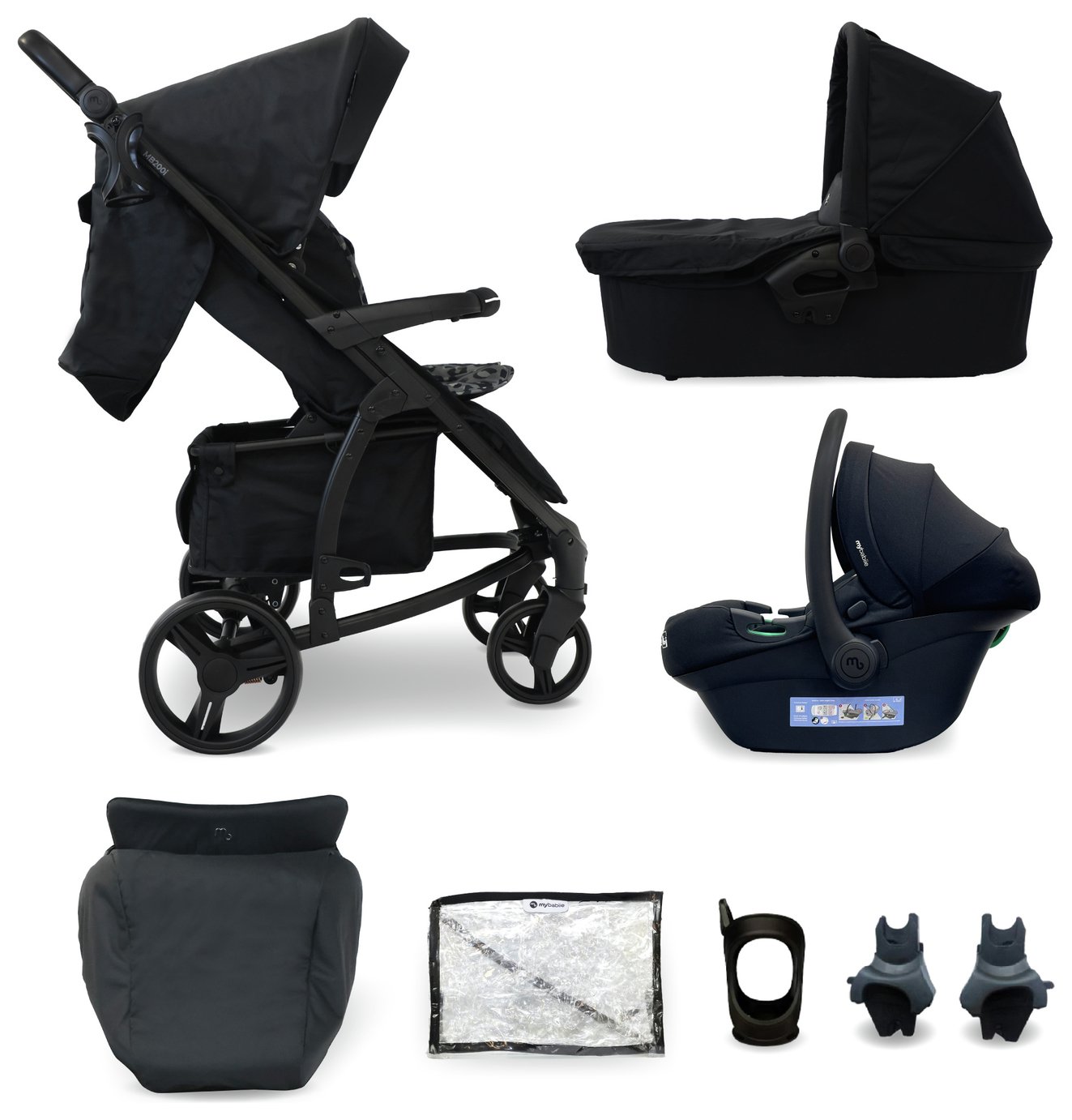 My Babiie MB200i 3-in-1 Travel System - Black Leopard