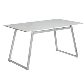 Argos Home Milo Marble 6 Seater Dining Table - White & Grey