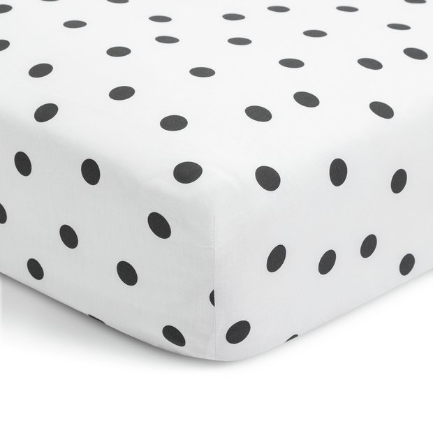 Buy Habitat Mono Spot Printed Fitted Sheet Single Bed sheets Argos