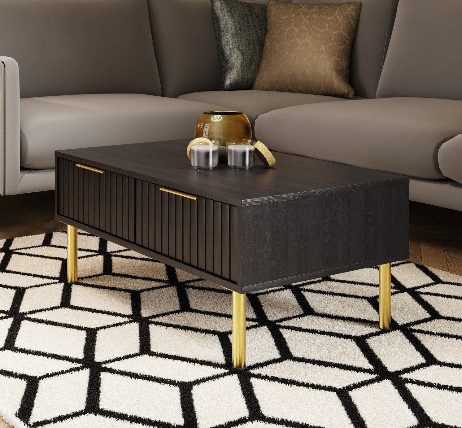 GFW Nervata 2 Drawer Coffee Table