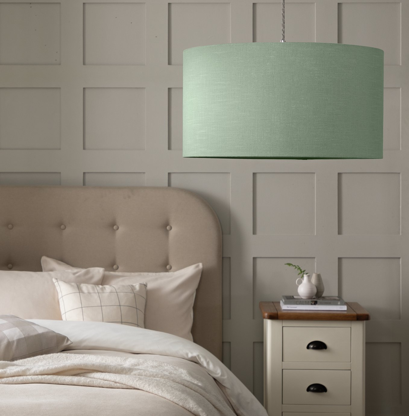 Habitat Linen Effect Easy Fit Lampshade - 49cm