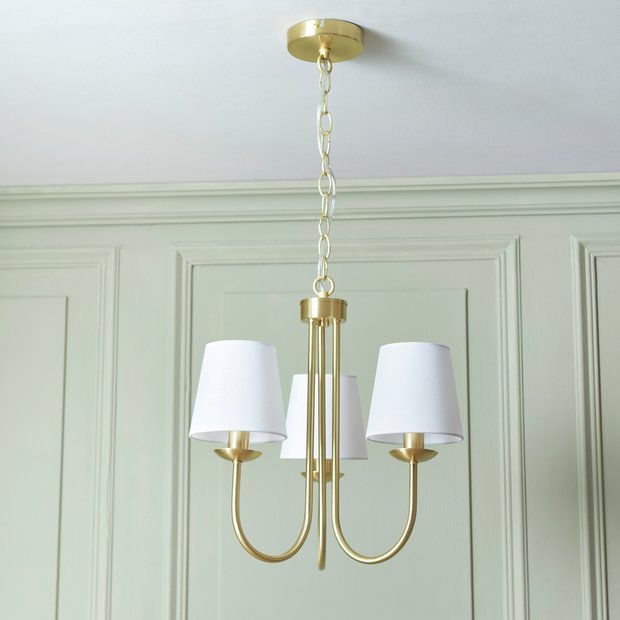 Buy Shore Light Didcot Metal 3 Light Pendant Light Gold Ceiling lights Argos