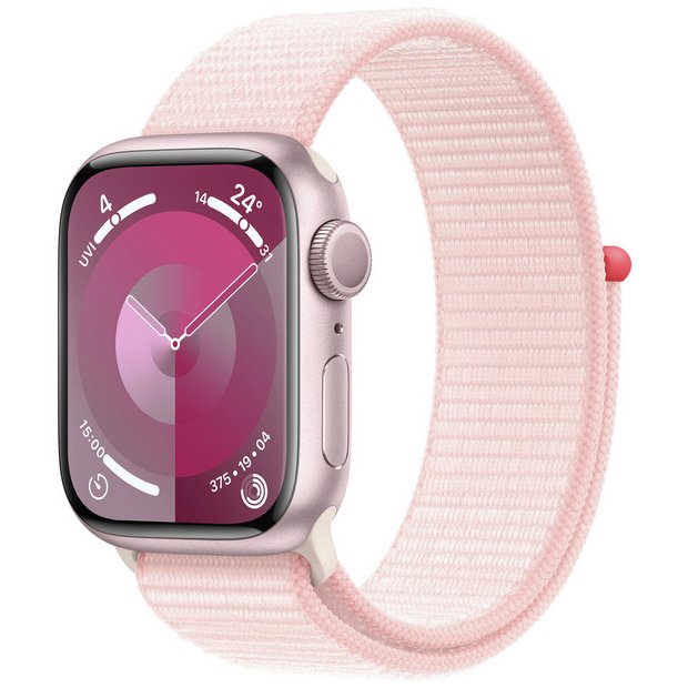 Pink sports band apple watch sale