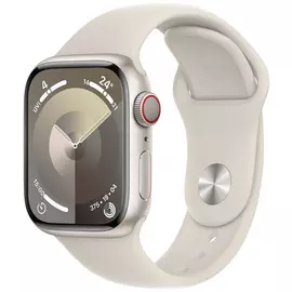 Apple Watch Series 9 GPS+Cell 41mm Starlight Sport Band S/M
