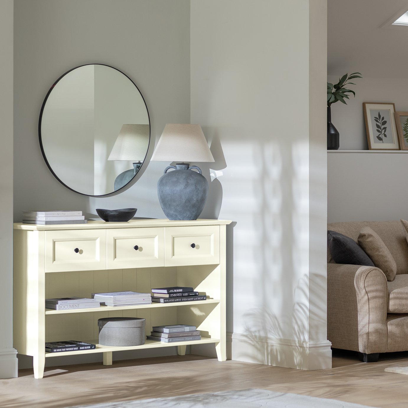 Habitat Kingham 3 Drawer Sideboard - Ivory