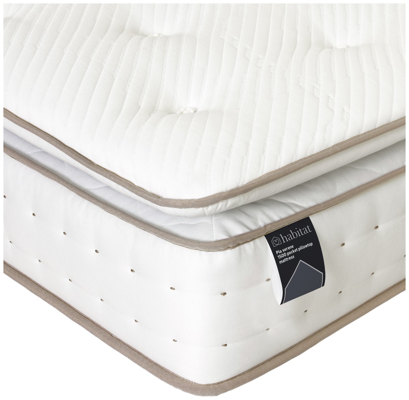 Habitat Pia Natural 1500 Pocket Pillowtop Serene Mattress